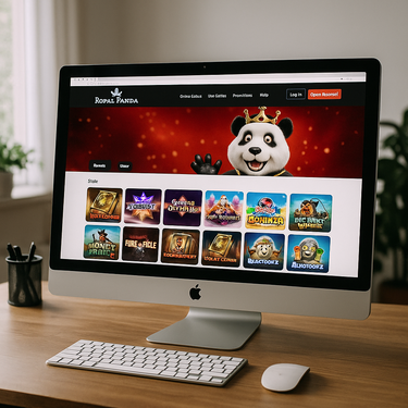 Royal Panda - Desktop svetainės dizainas - Lietuvos kazino platforma